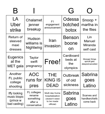 2026 bigo Bingo Card