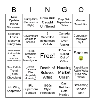 2026 BINGO Card