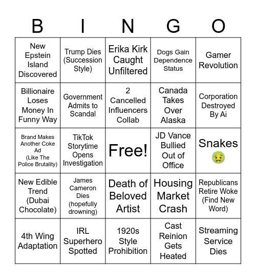 2026 BINGO Card