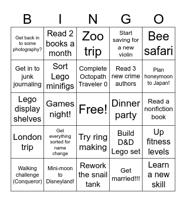 2026 Bingo Card