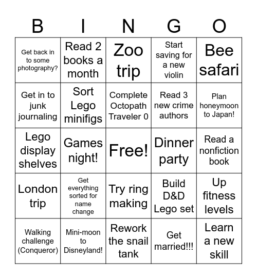 2026 Bingo Card