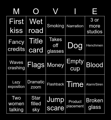 Movie Bingo 2026 Bingo Card