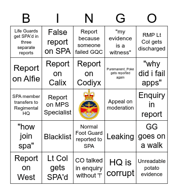 SPA 2026 Bingo Card