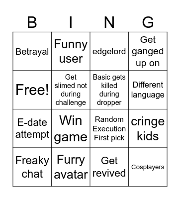 Death Penalty Bingo Card