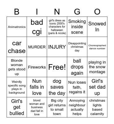 A kiss at midnight (2016) Bingo Card