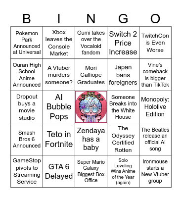 2026 Bingo! Bingo Card