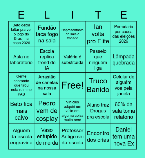 Elite 2026 Bingo Card