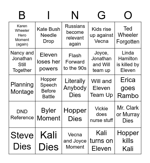 Finale Bingo! Bingo Card