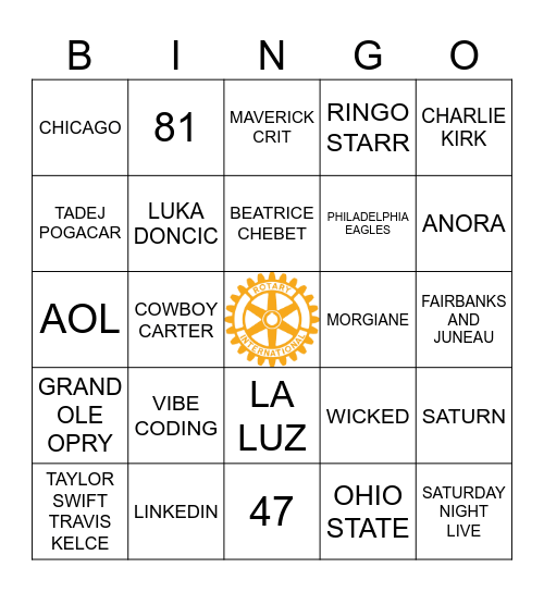 2025 BINGO Card