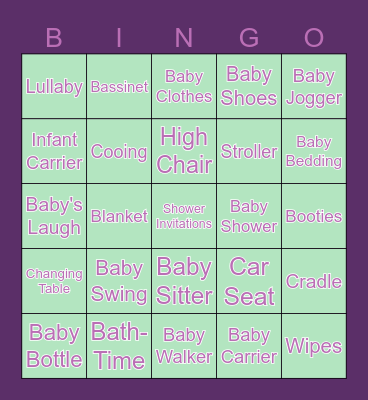 Baby Thompson Bingo Card