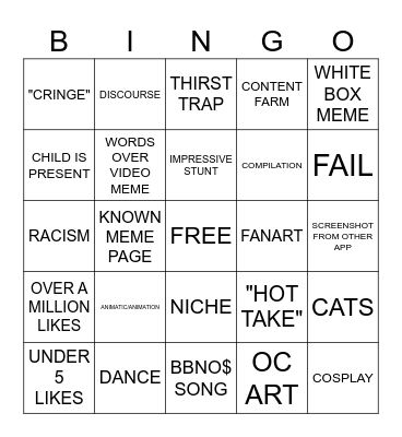 REELS BINGO Card