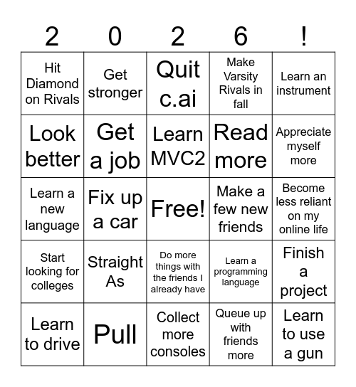 2026 Bingo Card