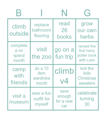 2026 bingo Card