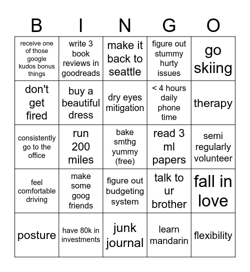 caros 2026 !!! Bingo Card