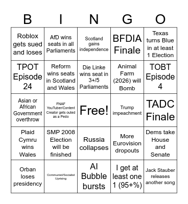 2026 BINGO Card