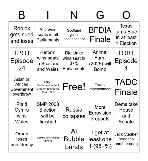 2026 BINGO Card
