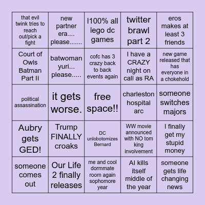 JUNGLE WORSHIPPERS 2026 Bingo Card