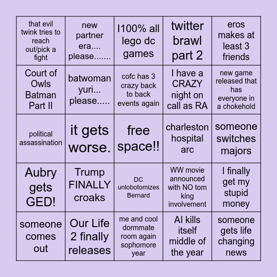 JUNGLE WORSHIPPERS 2026 Bingo Card
