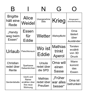 2. Bingo Card