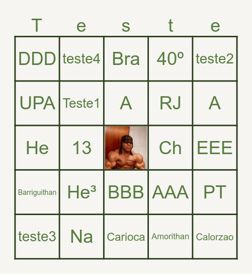 Bingo Teste Bingo Card
