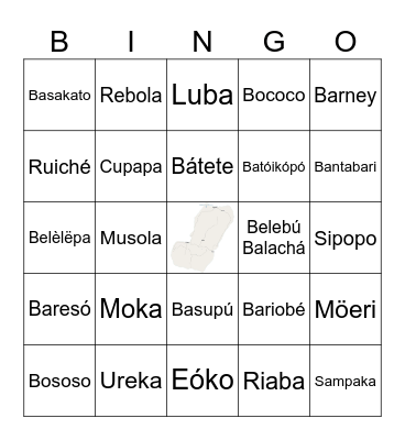 Ëtúlá á Eri Bingo Card