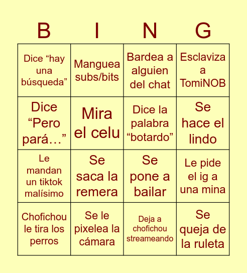 Bingo Card