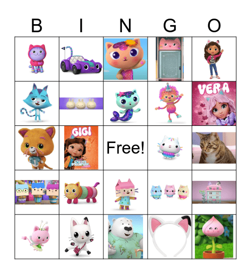 Gabby's Dollhouse Bingo Card