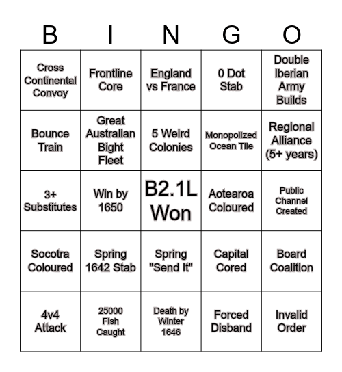 B2.1L Diplomacy BINGO Card