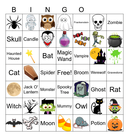 Halloween Bingo Card