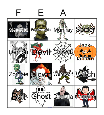 Halloween Bingo Card