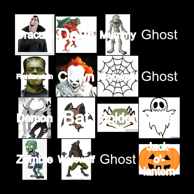 Halloween Bingo Card