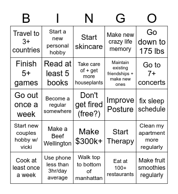 happy new jude Bingo Card