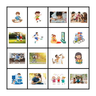 GRADES 3-4 : HOBBIES BINGO Card