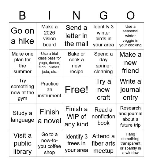 Living the Long Dark Bingo Card