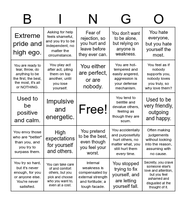 Liy kinnie bingo ^_^ Bingo Card