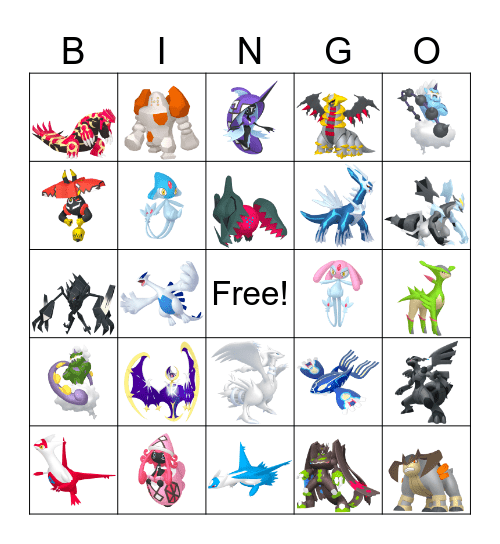 Legendary Bingo 2026 Bingo Card