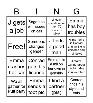 Goons Bingo - Jati Bingo Card