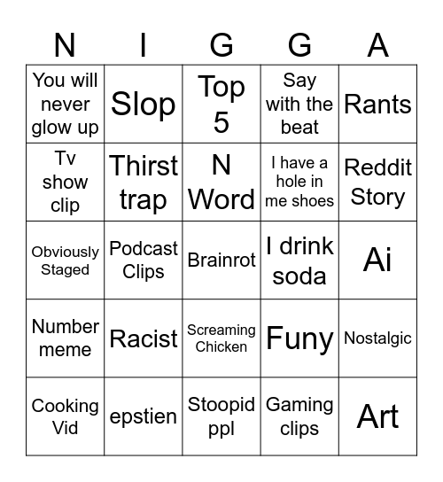 Reels Bingo Card