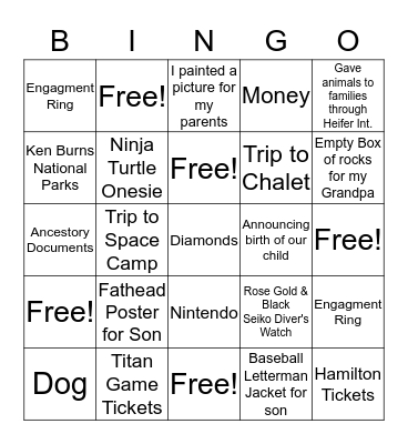 Festivas Bingo 2016 Bingo Card