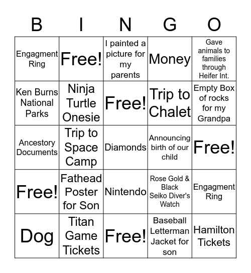 Festivas Bingo 2016 Bingo Card