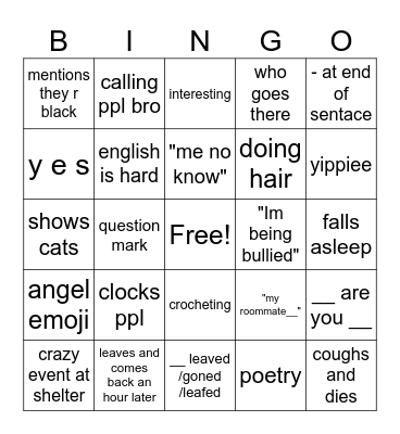 kamimura Bingo Card