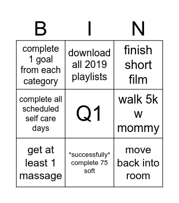Q1 2026 Bingo Card