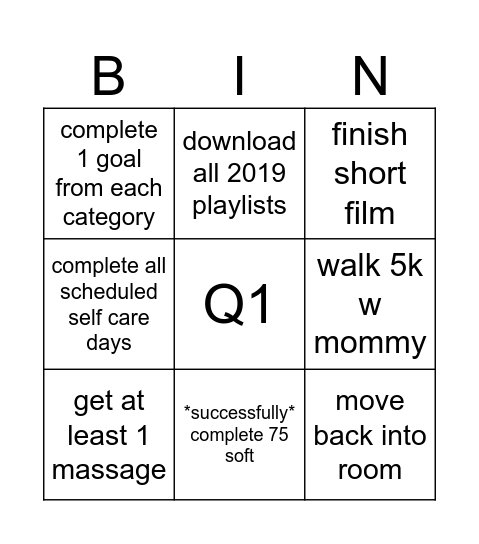 Q1 2026 Bingo Card