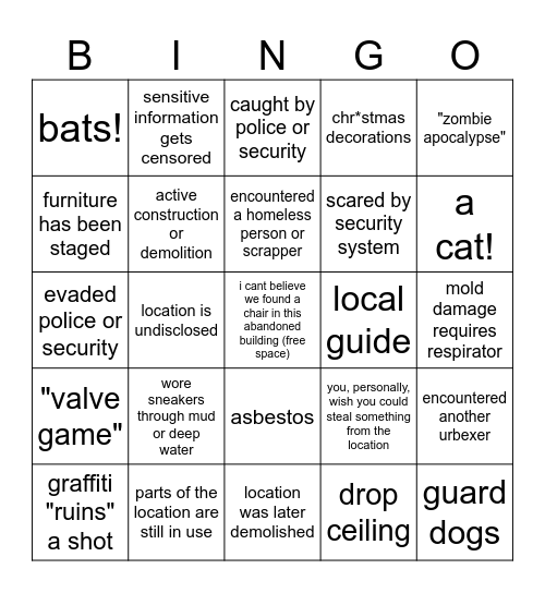 the proper people bingo Card