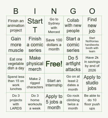 2026 BINGO Card