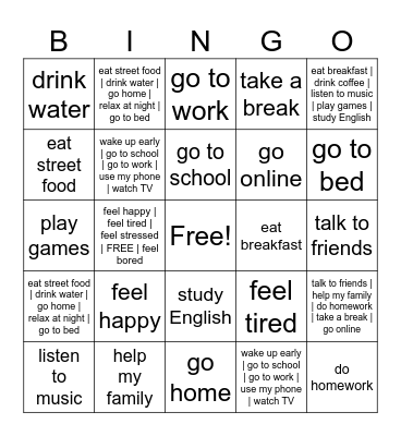 Do not use Bingo Card