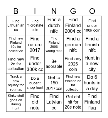 Schatzball hunts 2026 Bingo Card