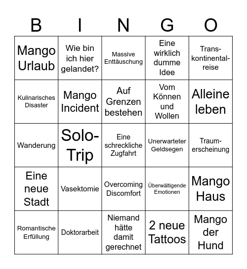 2026 Bingo Card