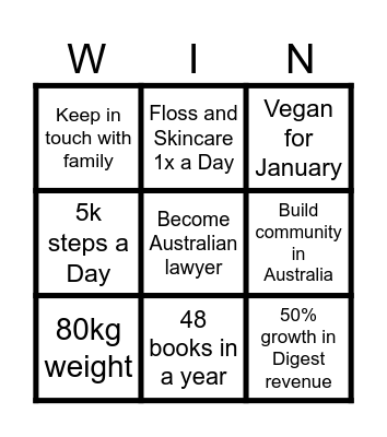 Raymond 2026 Bingo Card