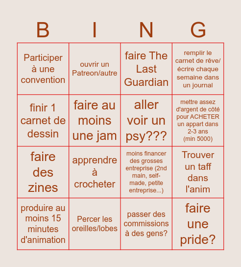 Bingo Rathon 2026 Bingo Card